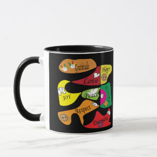 Peace Joy Love Inspirational Quote Coffee Mug