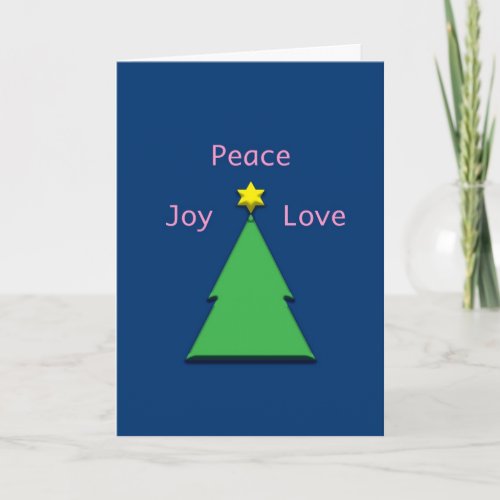 Peace Joy Love Interfaith Chrismukkah Holiday Card