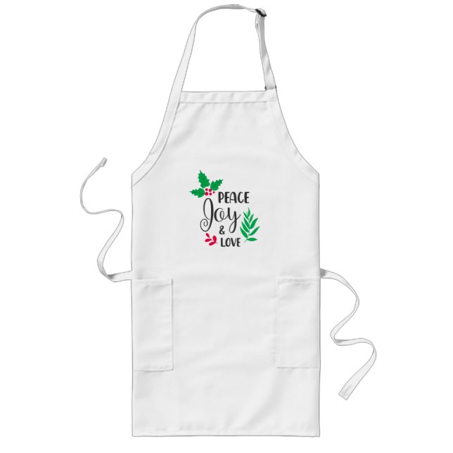 Peace Joy & Love Long Apron (Front)