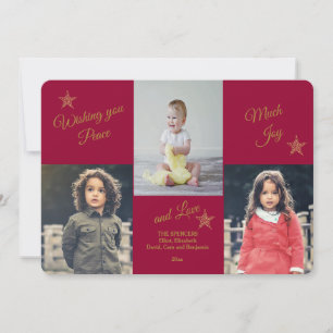 Peace, Joy, Love Photo Holiday Card