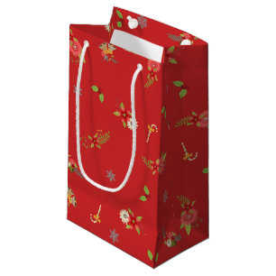 Peace Joy Love Wreath Christmas Small Gift Bag