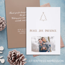 Peace. Joy. Presence. Minimalist Holiday Christmas