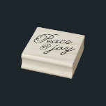 Peace & Joy Rubber Stamp<br><div class="desc">Holiday stamp design with the words "Peace & Joy" in an elegant script font.</div>