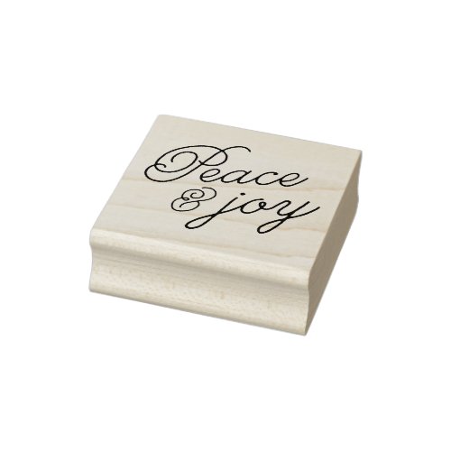 Peace  Joy Rubber Stamp