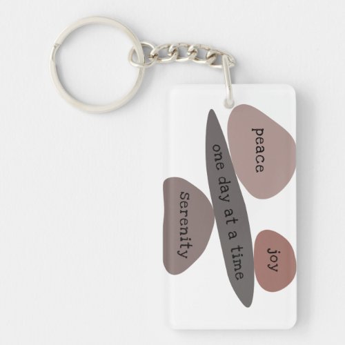 Peace Joy Serenity One Day at a Time Card Keychain