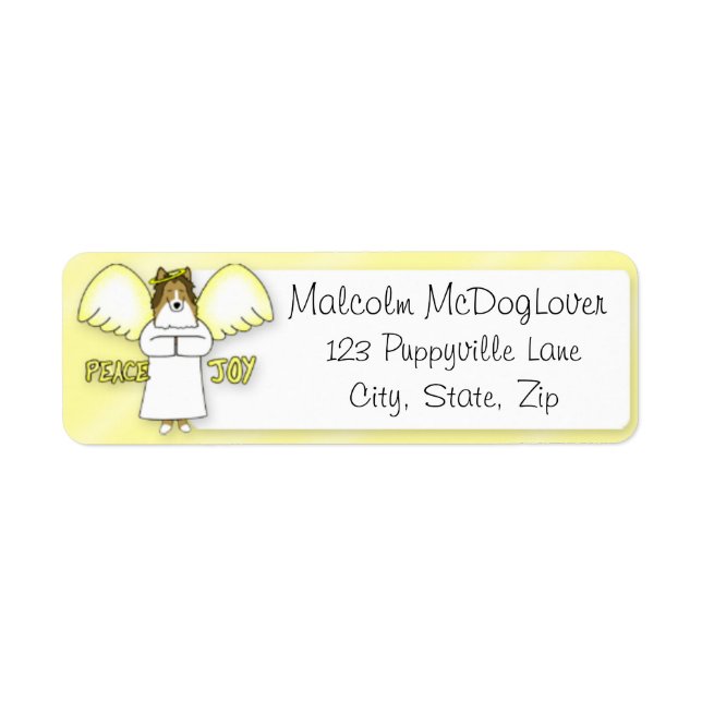 Peace Joy Sheltie Label (Front)
