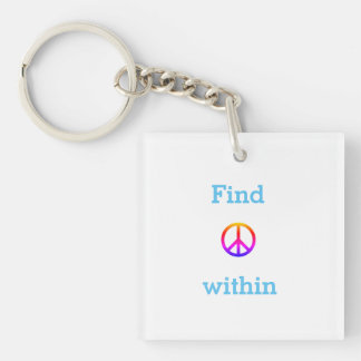 Peace keychain