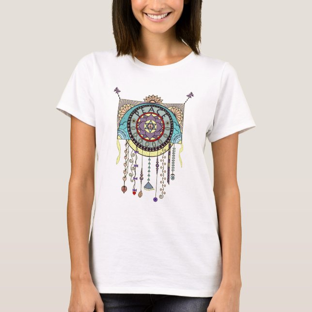 Peace Kite Dangle Illustration T-Shirt (Front)