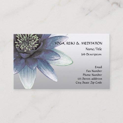 Peace l Beautiful Blue Lotus Flower Business Card
