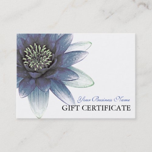 Peace l Beautiful Blue Lotus Gift Certificate