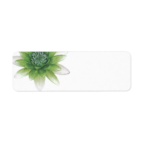 Peace l Beautiful Green Lotus Blank Labels