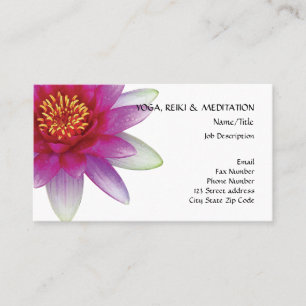 Peace l Beautiful Pink Lotus Flower/Water Lily Business Card
