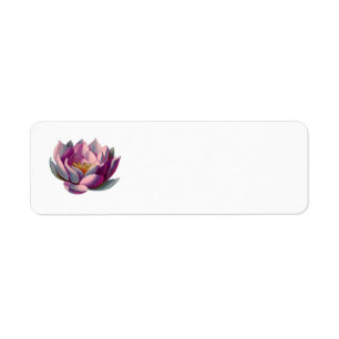 Peace l Beautiful Pink Lotus Flower/Water Lily Label