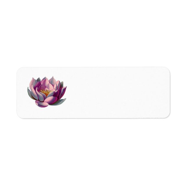 Peace l Beautiful Pink Lotus Flower/Water Lily Label (Front)