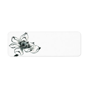 Peace l Beautiful Watercolor Lotus Blank Labels