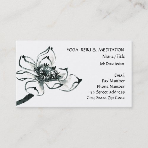 Peace l Beautiful Watercolor Lotus Business Cards
