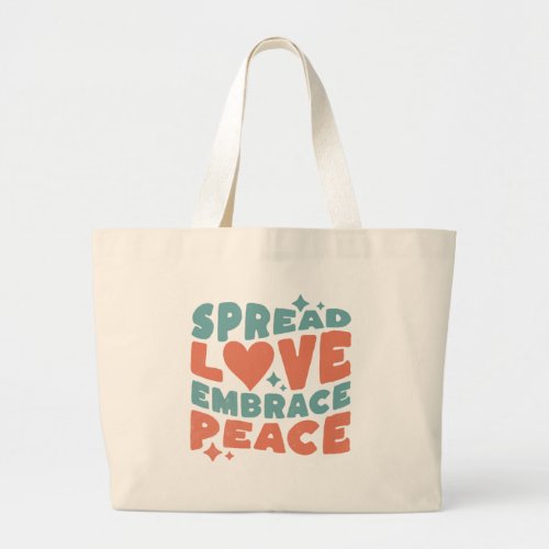 peace large tote bag