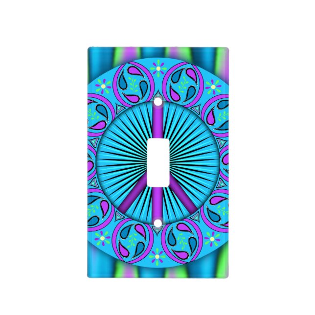 Peace ~ Leaf Light Switch Cover (Front)