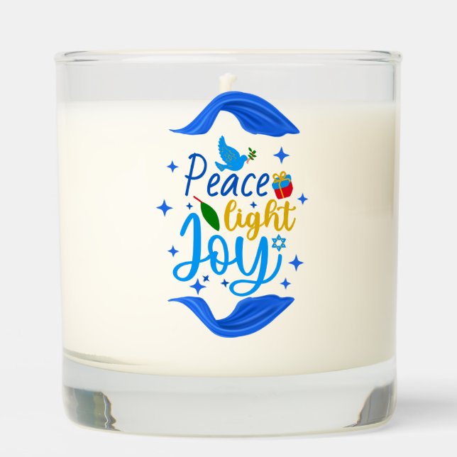 Peace, Light, Joy Scented Jar Candle (Front)