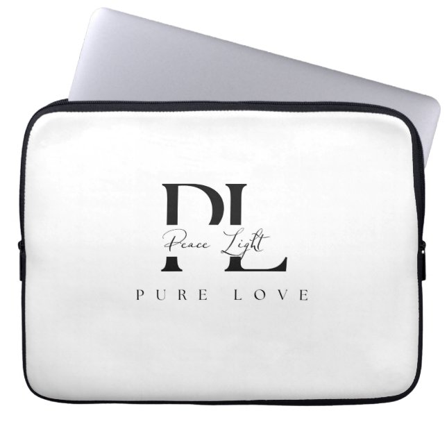 “Peace Light – Pure Love Logo Laptop Sleeve (Front)
