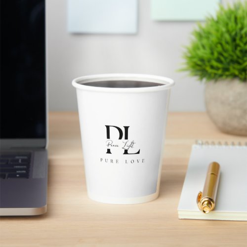 “Peace Light – Pure Love Logo Paper Cups