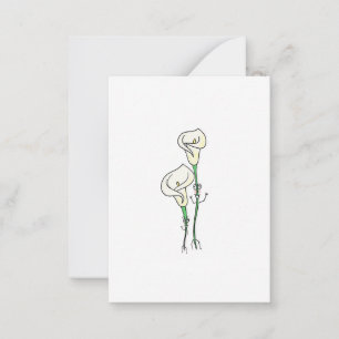 peace lilies, cute flower themed note card