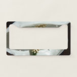 Peace Lily Elegant White Floral License Plate Frame