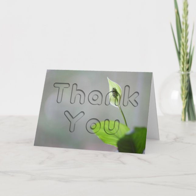 Peace Lily Floral Thank You (Front)