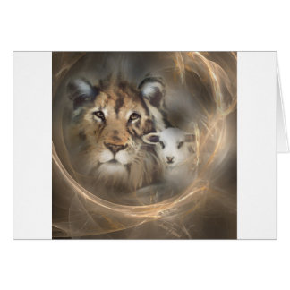 Peace "lion lamb" religious christion gifts Jesus Cards