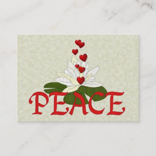 Customizable Peace Lotus Business Card