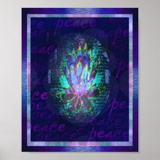 Peace lotus poster