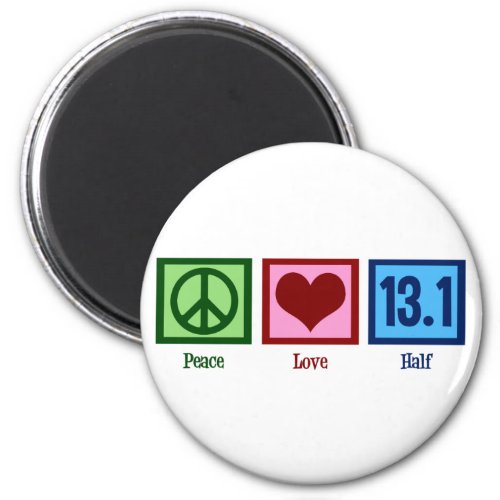 Peace Love 131 Half Marathon Runner Magnet