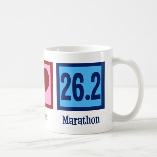 Peace Love 262 Marathon Runner Coffee Mug