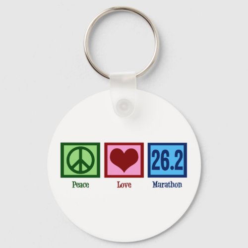 Peace Love 262 Marathon Runner Keychain