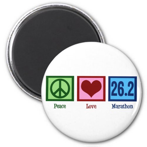 Peace Love 262 Marathon Runner Magnet