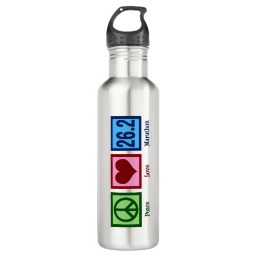 Peace Love 262 Marathon Runner Stainless Steel Water Bottle