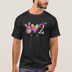 Peace Love 2nd Grade Tie Dye Back To School Teache T-Shirt