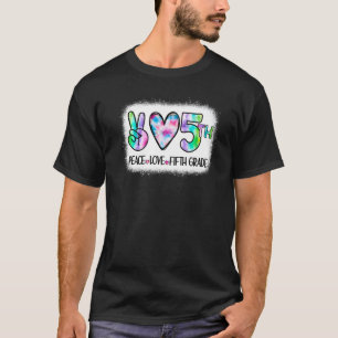 Peace Love 5th Fifth Grade Squad Back To School Te T-Shirt