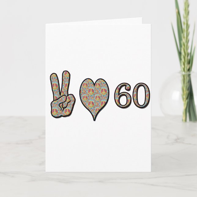 Peace Love 60 Card (Front)