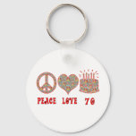 Peace Love 70 Keychain at Zazzle