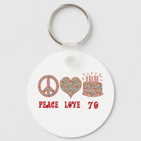 Peace Love 70 Keychain