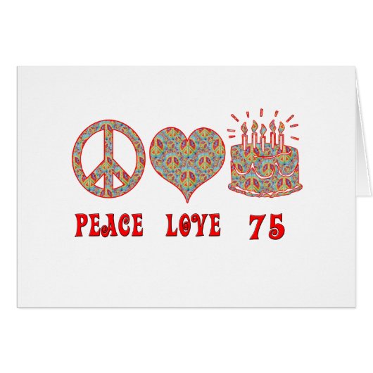 Peace Love 75 Cards (Front Horizontal)
