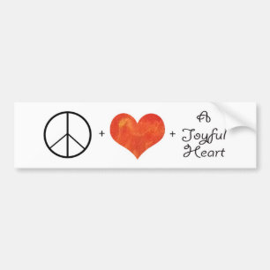 Peace, Love & a Joyful Heart Bumper Sticker