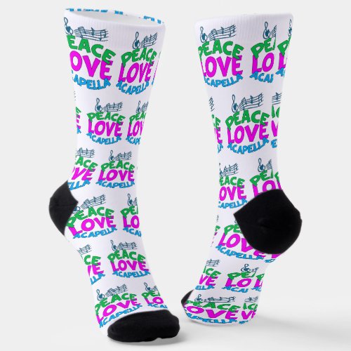 Peace Love Acapella Group Womens Socks