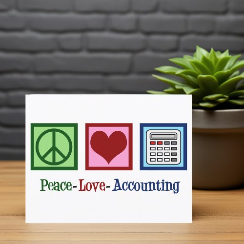 Peace Love Accounting Accountant Office Holiday Card