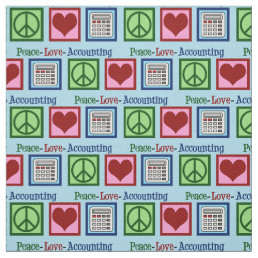 Peace Love Accounting Fabric