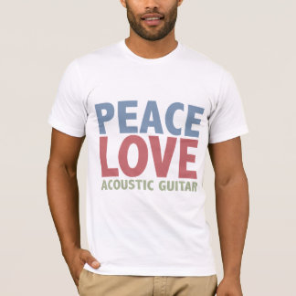 Peace Love Acoustic Guitar T-Shirt