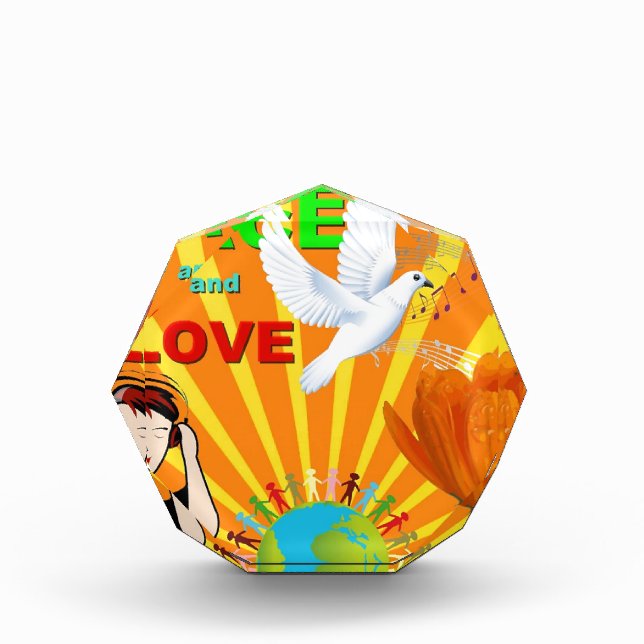 Peace & Love Acrylic Award (Front)