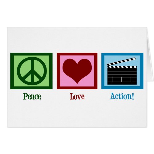 Peace Love Action Film Crew Card