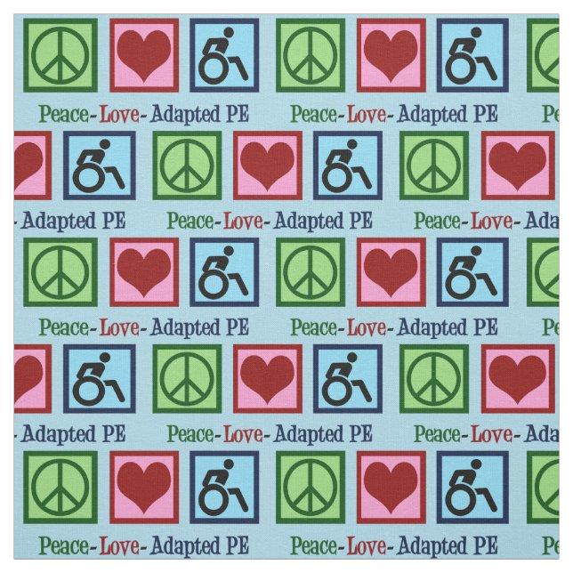 Peace Love Adapted PE Fabric (Swatch)